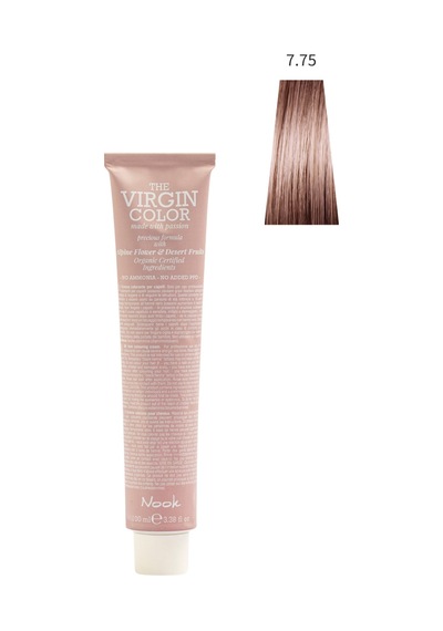 Nook Virgin Color Profesyonel Saç Boyası 100ml-çikolata Kumral/fındık Kahve 7.75-choco Kumral Çikolata