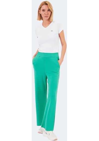 Slazenger VILLE Kadın Cepli Bol Paça Yeşil Eşofman Altı