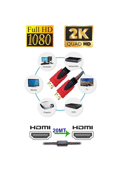 apronx apx-h1420 20 metre 1.4v hdmi Kablo