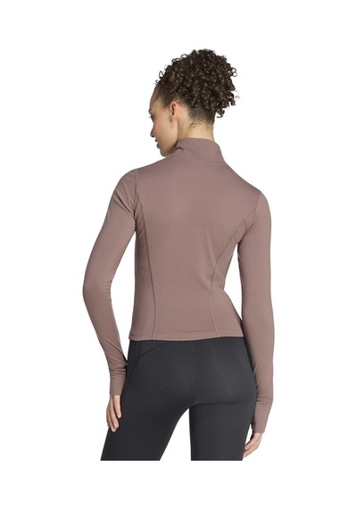 Adidas Kadın Ceket 3-strıpes Studıo Zip Through Jacket Ky7998 Kahverengi