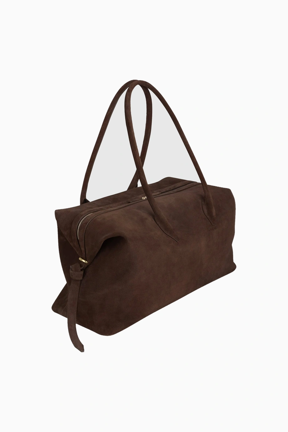 Yuzefi Brioche Weekender Chocolate Süet Lüks, El İşçiliği İtalyan Tasarım Seyahat Çantası Çikolata