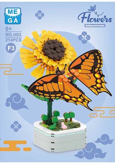 Çiçekler Ve Böcekler Yapı Blokları Butterfly