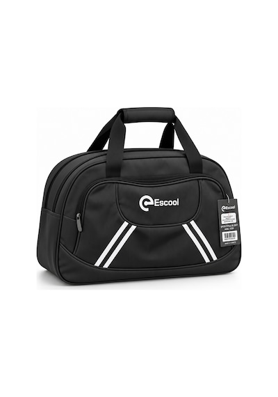 Fitilli Spor Ve Seyahat Çantası Siyah 2 Gözlü 38x62x20 Cm Günlük Kullanım Çok Renkli