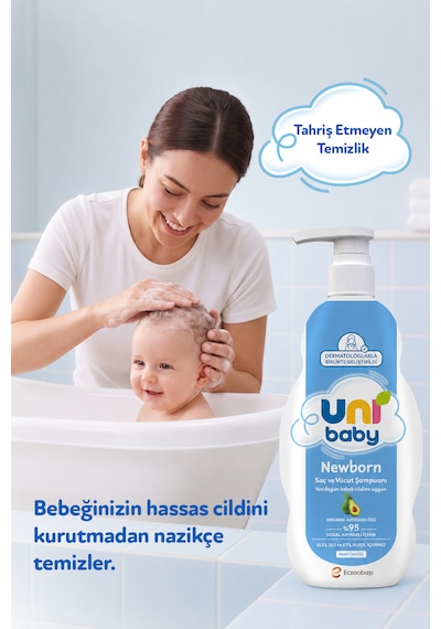 Uni Baby Newborn Yenidoğan Saç ve Vücut Şampuanı 500 Ml