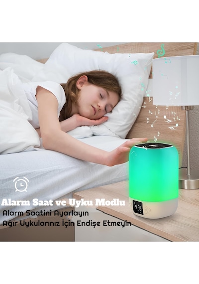 Cosmostech DY20 Mini Alarm - Saat - Uyku Modlu - RGB  - Bluetooth Hoparlör
