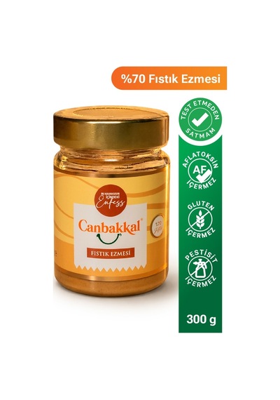 Canbakkal %70 Fıstık Ezmesi Sürülebilir Fıstık Kreması 300 G