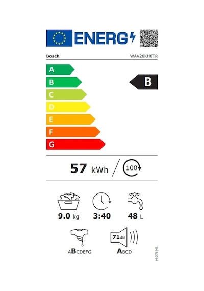 Bosch WAV28KH0TR 1400 Devir 9 KG Çamaşır Makinesi