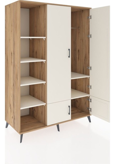 Kronos Dolap 6 Raflı 4 Kapaklı Tek Askılı 132x59x195 Çam-ayta... Çam Kronos Dolap 6 Raflı 4 Kapaklı Tek Askılı 132x59x195 Çam-ayta... Çam
