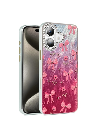 Apple Uyumlu   iPhone 16 Kılıf Blade Aynalı Desenli Kapak - Desen 3
