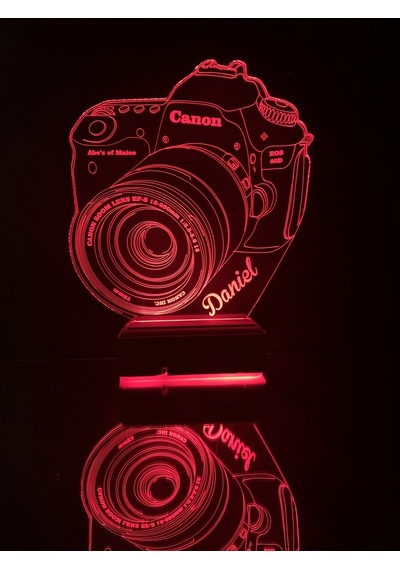 Kişiye Özel Hediye Fotoğraf Makinesi Masaüstü 3D Led Lamba
