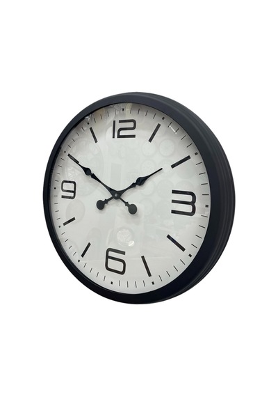60 Cm Siyah Metal Dizayn Duvar Saati