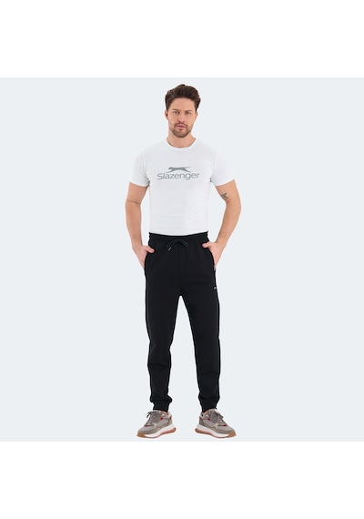 Slazenger NAVDEEP Erkek Cepli Dar Paça Siyah Eşofman Altı