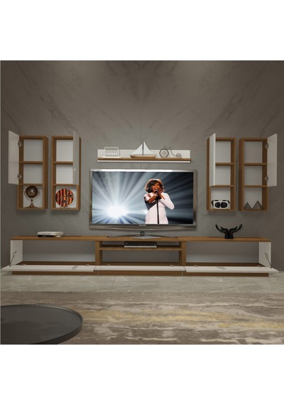 Decoraktiv Trendstyle 8das Slm Tv Ünitesi Tv Sehpası Ceviz - Beyaz