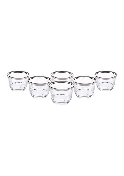 Decorium Mırra Bardağı 6 Prc Karo Platın M00409