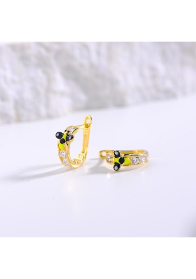 Goldkupe 14 Ayar Altın Arı Halka Çocuk Küpe 1,55 Gr-1177