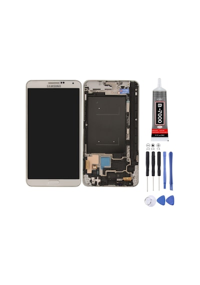 Samsung N9000 Note 3 Uyumlu Lcd Ekran Beyaz + Montaj Kiti