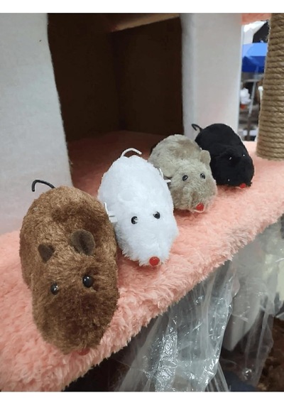 Pribor Kurmalı Fare Kedi Oyuncağı Peluş Yaratıcı Oyuncak 1 Adet