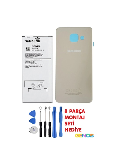 Samsung Galaxy Uyumlu A7 2016 A710f Batarya Pil Eb-ba710abe + Arka Kapak Pil Kapağı + Tamir Seti
