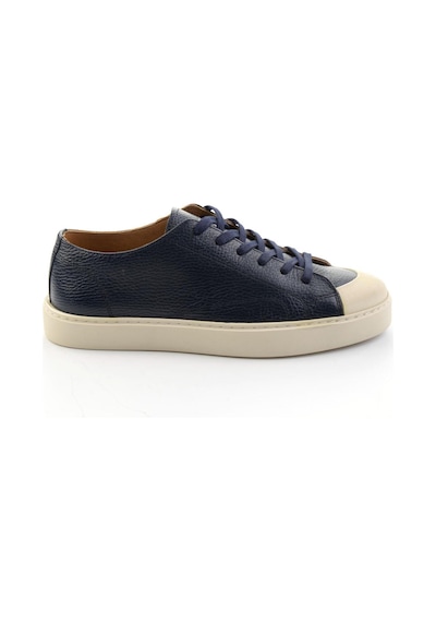 Lacivert Hakiki Deri Erkek Sneaker E01549003440 Lacivert