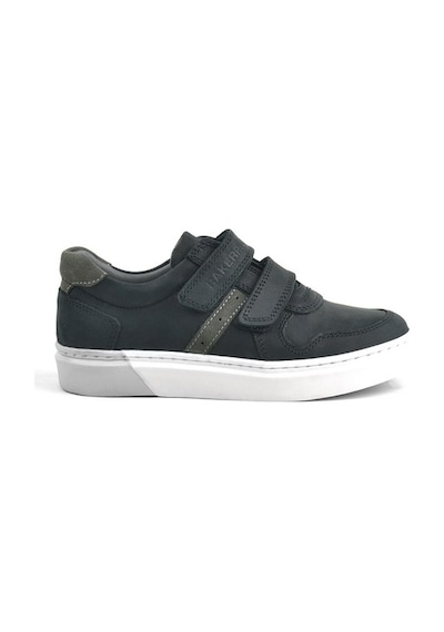 Hakiki Deri Siyah Cırtlı Erkek Çocuk Sneaker