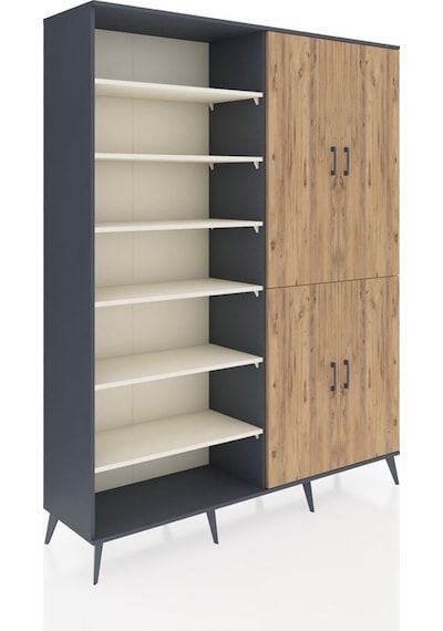 Hyperion Gardrop 8 Raflı 4 Kapaklı 2 Askılı 176x44x221 Antrasit-çam/aytaşı Çam/aytaşı Hyperion Gardrop 8 Raflı 4 Kapaklı 2 Askılı 176x44x221 Antrasit-çam/aytaşı Çam/aytaşı