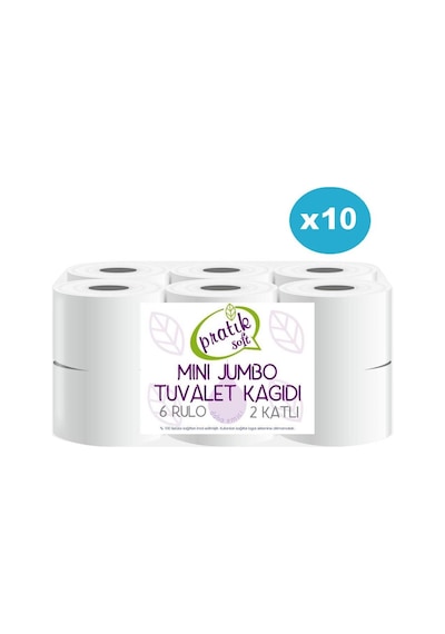 Pratiksoft Mini Jumbo Tuvalet Kağıdı 10 x 6'lı