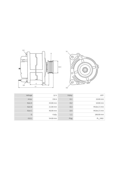 Denso 12v Alternatör Dinamo 150 A Lın Cıtroen-fıat-opel-peugeot