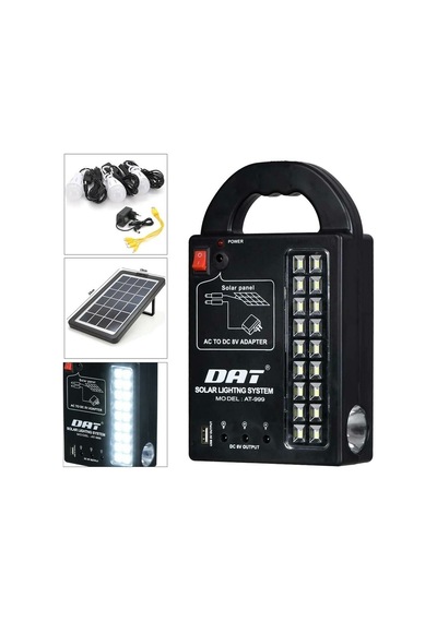Everton Rt-999 Solar Panelli /ledli Güneş Enerjili Radyo Usb/ 3 Adet Ampul Şarjlı Solar 9v