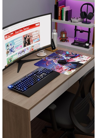 Clorinde Genshin Impact Anime Gacha V4 - 48x40 Xl Gaming Mouse Pad Fare Altlığı