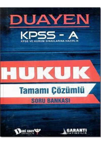 Dahi Adam KPSS A Grubu Hukuk Duayen Soru Bankası- Dahi Adam Yayıncılık
