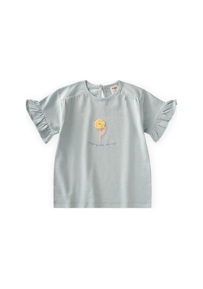 Cigit Aplikeli T-shirt 2-8 Yaş Mint Yeşili