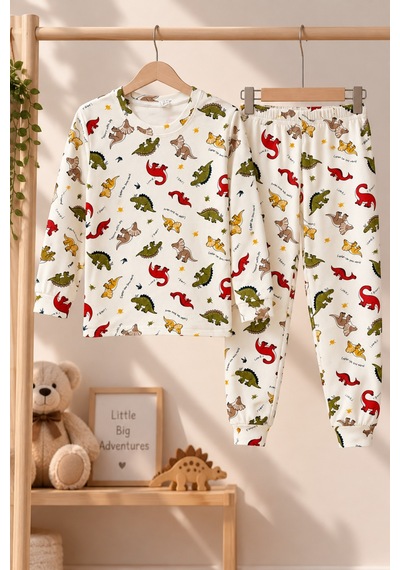 Free Beka Desenli Bisiklet Yaka %100 Pamuklu İnterlok Kumaş Erkek Çocuk Uzun Kollu Pijama Takımı Çok Renkli Free Beka Desenli Bisiklet Yaka %100 Pamuklu İnterlok Kumaş Erkek Çocuk Uzun Kollu Pijama Takımı Çok Renkli