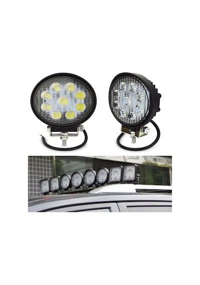Niken Off Road Sis Farı Lambası 9 Ledli Kare Çalışma Lambası Kare