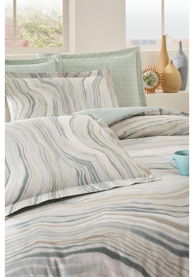 Özdilek Natural Marble Çift Kişilik Yatak Örtülü Nevresim Takımı Mint