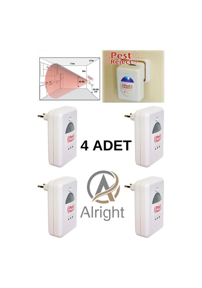 4adet Elektromanyetik Anti Haşere Hamamböceği Fare Killer Fonksiyonlu