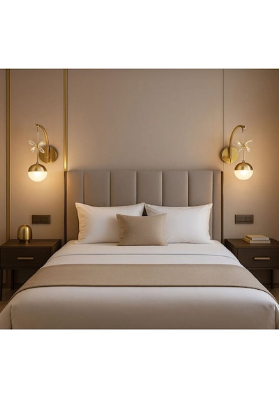 Julia Modern Ledli Aplik Yatak Odası- Hol - Salon Sarı