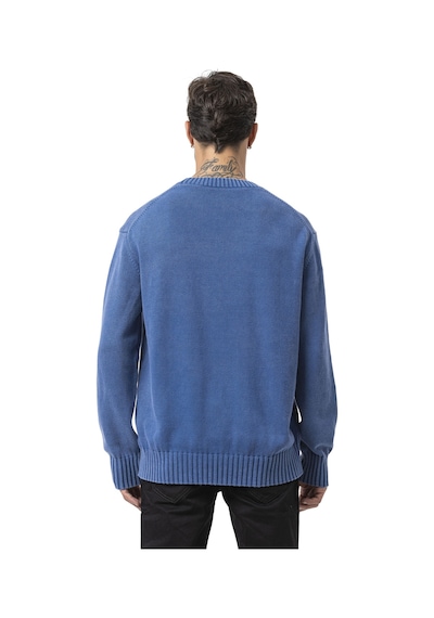 Cipo & Baxx Cp289 Erkek Yuvarlak Yakalı Pamuklu Örme Kazak Indigo