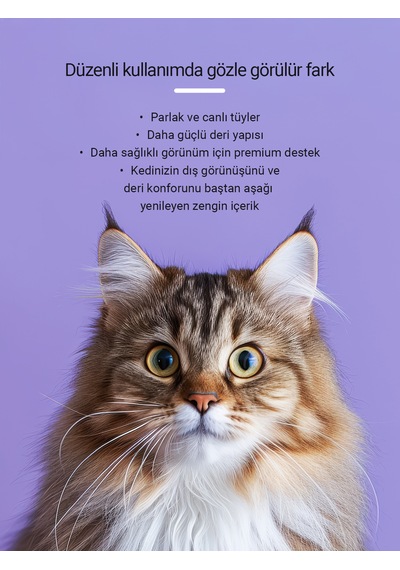 Cutepet Skin & Coat Kedi Deri Ve Tüy Sağlığı Malt 100g Omega 3-6-9, Biotin Ve Kolajen Destekli