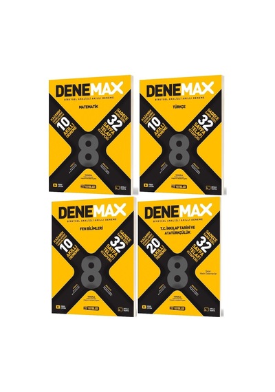 Hız 2026 8. Sınıf Lgs Matematik + Türkçe + Fen + İnkılap Akıllı Deneme Denemax Seti 4 Kitap
