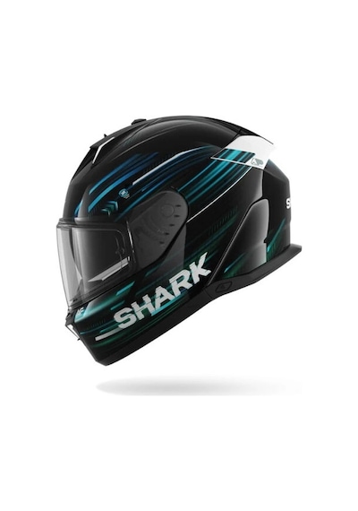 Shark Skwal İ3 Lıght-blur Siyah-kırmızı-mavi Kapalı Kask Ledli Model Parlak Siyah-mavi