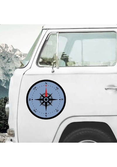 Pusula Sticker - Araba Oto Motosiklet Karavan Cam Sticker - 00390 40x40 Cm