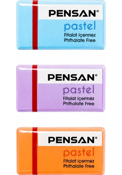 Pensan Pastel Renkli Silgi 3 Adet