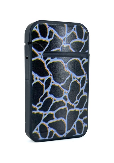 Zengaz Cool Tasarım Jet Alev Çakmak - Black Crackle Siyah