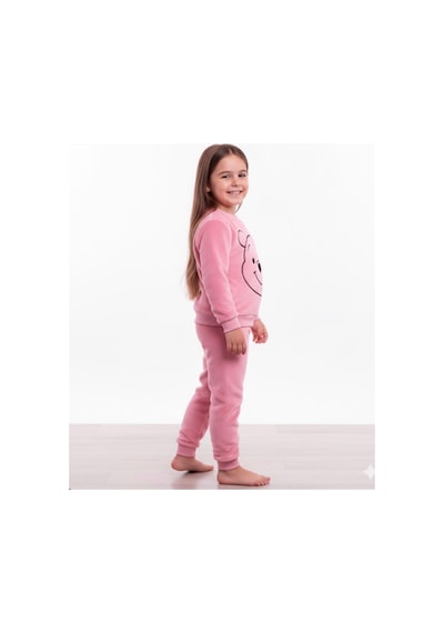 Peluş Kız Çocuk Takım - 2/8 Yaş - 31569 Pembe