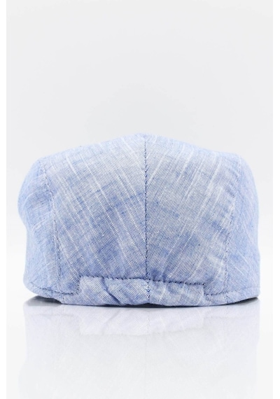 Külah Erkek Düz Pamuklu Mavi Flat Cap Kasket Mavi-Standart