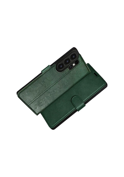 Gld-spt- Newface Samsung Uyumlu Galaxy S26 Ultra Trend S Plus Kapaklı Kılıf - Yeşil