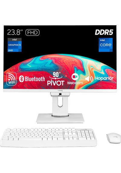 Turbox TAX1724 i7-14700 16 GB 256 GB NVMe SSD 23.8" Free Dos AIO Masaüstü Bilgisayar