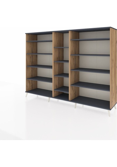 Hyperion Dolap 11 Raflı 220x44x163 Çam-antrasit Çam-antrasit Hyperion Dolap 11 Raflı 220x44x163 Çam-antrasit Çam-antrasit