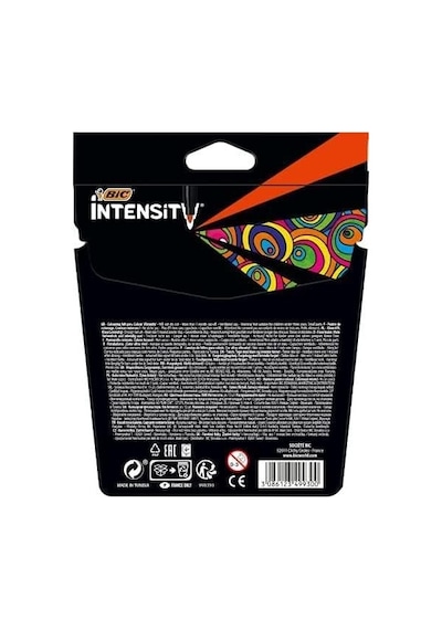Bıc Intensity Keçeli Boyama Kalemi 12 Renk, Su Bazlı Mürekkep, 0.9mm Keçeli Kalem Ucu, Yetişkin Boyama İçin İdeal
