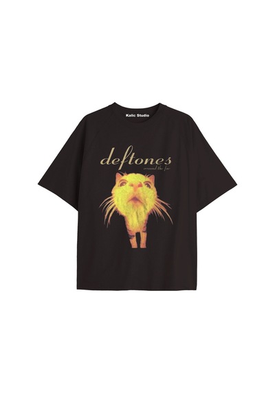Kalic Studio Deftones Oversize T-shirt Siyah Çok Renkli